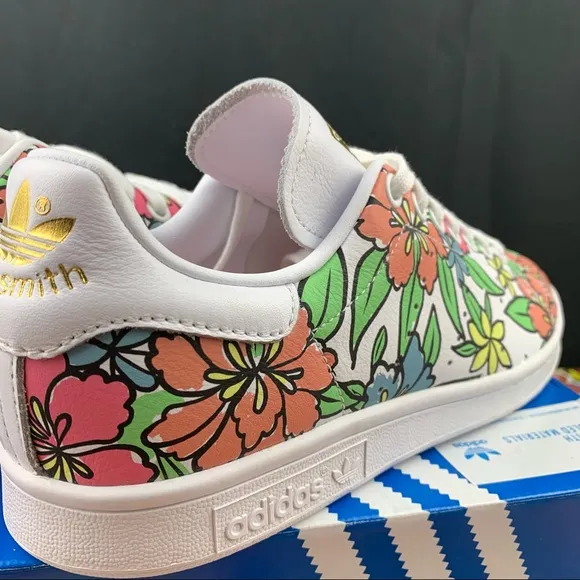Adidas Stan Smith Leather Floral Size 6.5 Womens