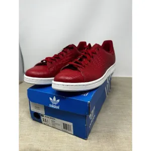 Adidas Stan Smith Triple Red Leather Crocodile Shoes Sneakers AQ2729 Men’s 11.5