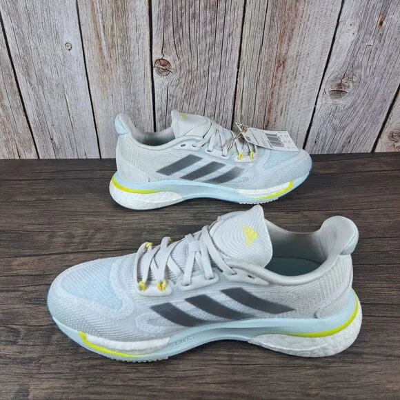 Adidas Supernova Running Shoes Women's Sz 5 Crystal White Silver Bliss Blue VGC