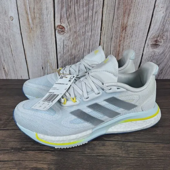 Adidas Supernova Running Shoes Women's Sz 5 Crystal White Silver Bliss Blue VGC