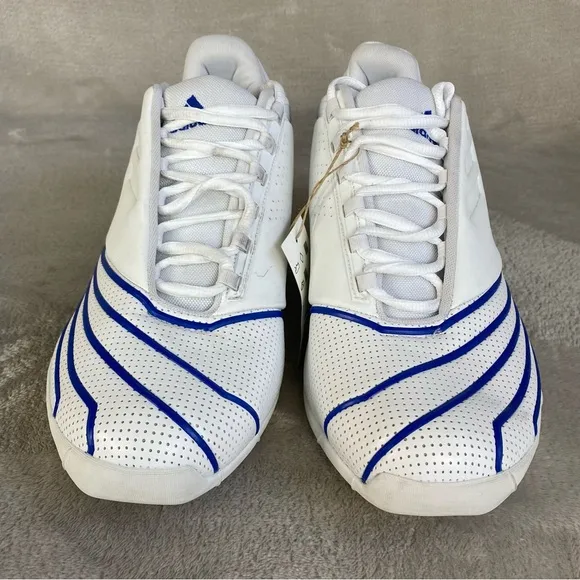 Adidas TMac 2 Restomod Men's Basketball Shoes Size 12 White Blue Leather NEW