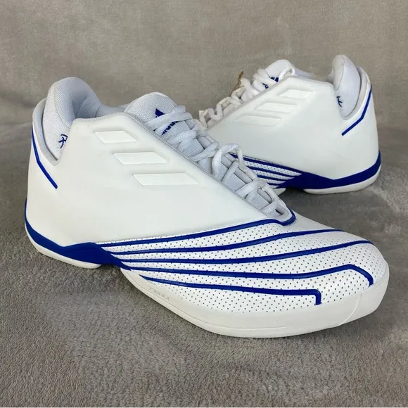 Adidas TMac 2 Restomod Men's Basketball Shoes Size 12 White Blue Leather NEW