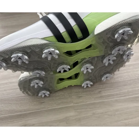 Adidas Tour360 24 Boost Women's Size 8 Golf Shoes IF0259 White/Black/Green NEW