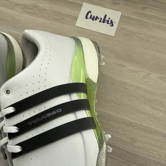 Adidas Tour360 24 Boost Women's Size 8 Golf Shoes IF0259 White/Black/Green NEW