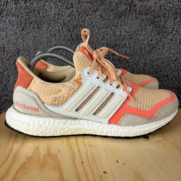 Adidas UltraBoost S&amp;L Running Shoe Womens 8.5 Glow Orange Coral Trainer Sneakers