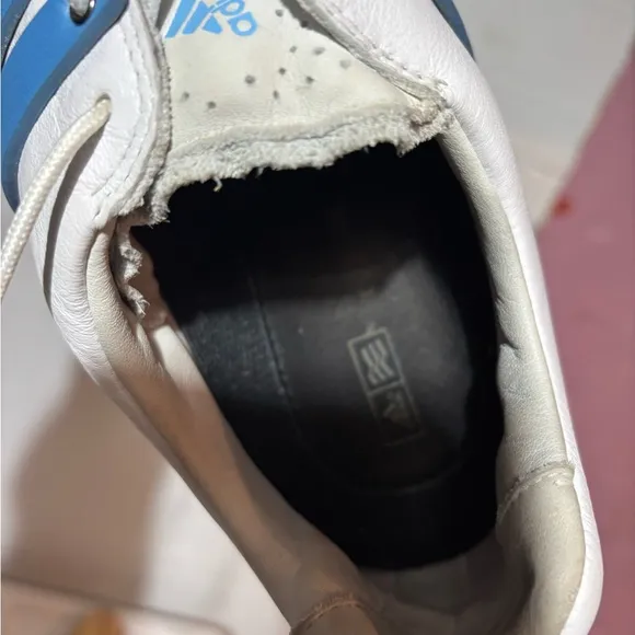 ADIDAS White and Blue Men's Golf Shoes