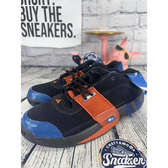 Adidas x Knicks Agent GIl Restomod Mens 9.5 Black Orange Blue Basketball Shoes