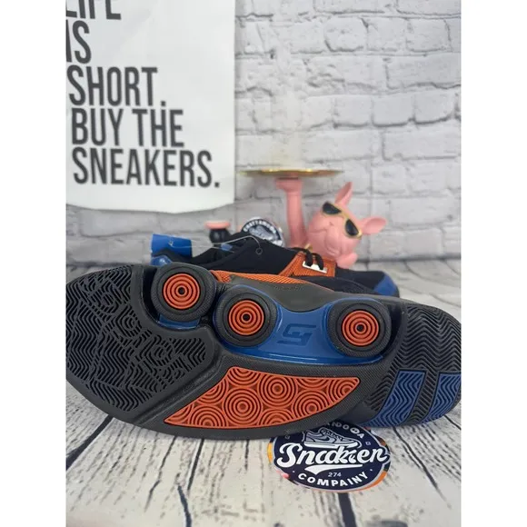 Adidas x Knicks Agent GIl Restomod Mens 9.5 Black Orange Blue Basketball Shoes