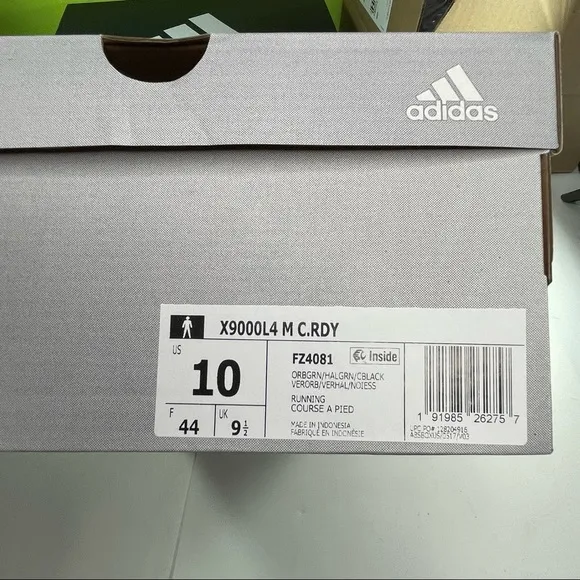 Adidas X9000L4 M C RDY Mens Weather Resistant Size 10 Sneakers Shoes