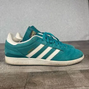 Adidas Mens Size 12 Athletic Sneakers Turquoise Blue White Lace Up Comfort Shoes