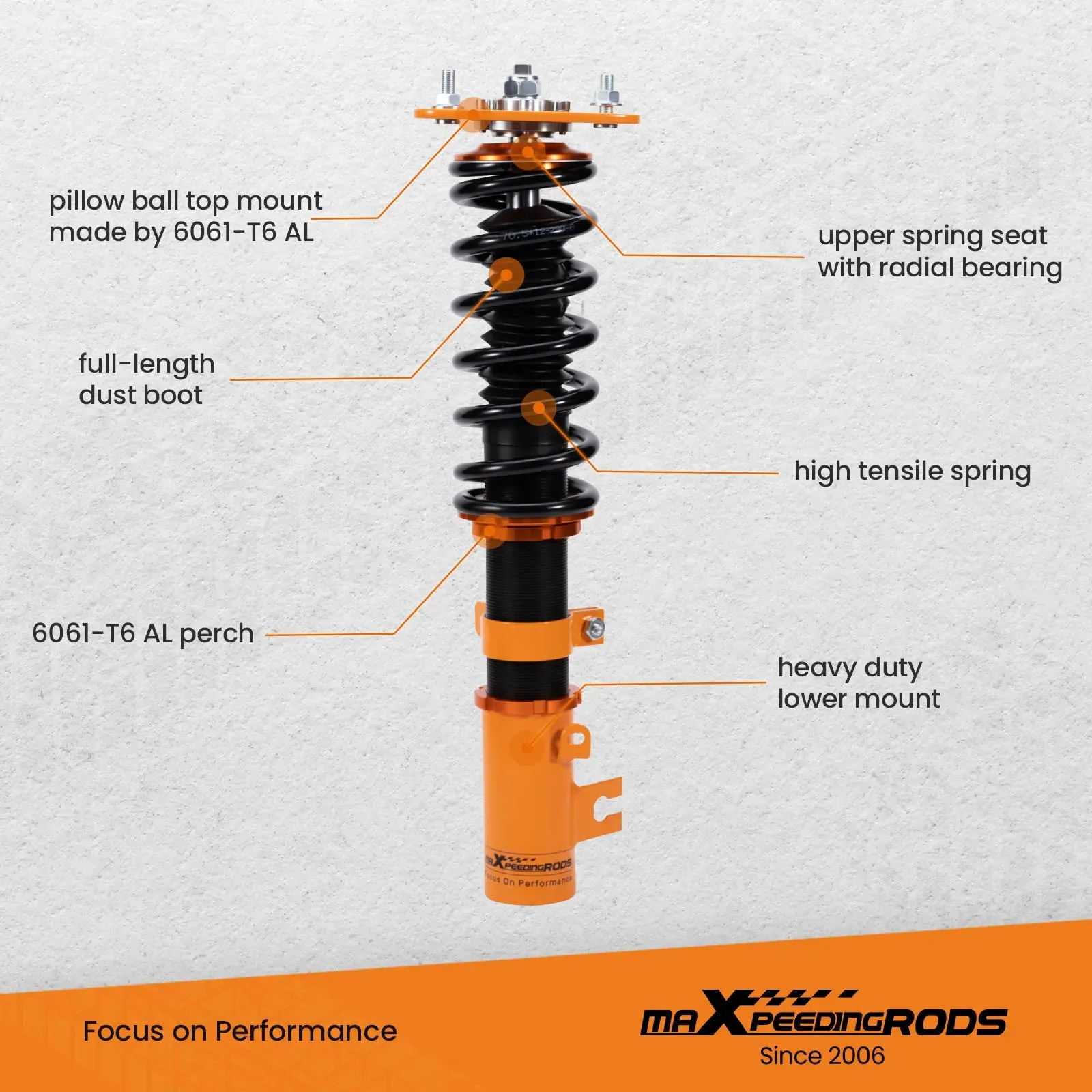 Adjustable Coilovers Suspension for MAZDA ATENZA SEDAN/WAGON 2012-2019 6 for Mazda6 SEDAN/WAGON GJ 14-20 Strut Front Rear