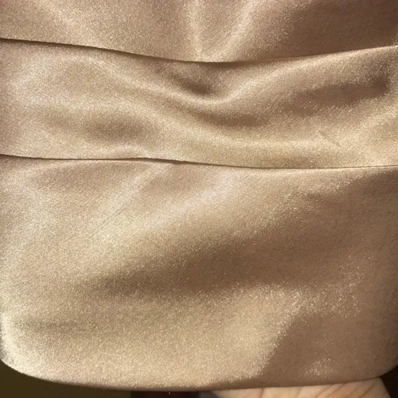 Adrianna Papell champagne one shoulder dress