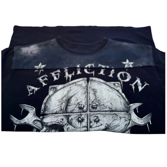Affliction Live Fast Men’s Tee | Size Large | Skull &amp; Wrench Design
