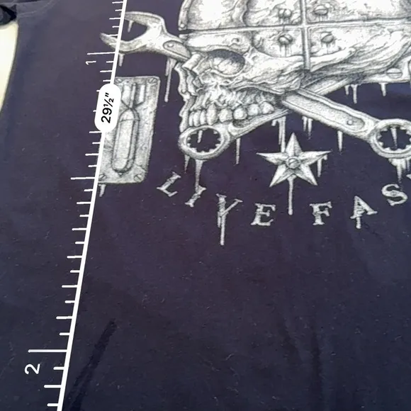 Affliction Live Fast Men’s Tee | Size Large | Skull &amp; Wrench Design