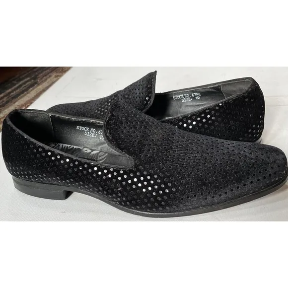 AFTER MIDNIGHT AM Mens 6786 Sequin Loafer Slip-On Shoes Smoker Formal‎ Size 10