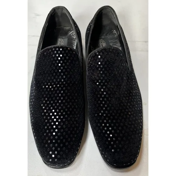 AFTER MIDNIGHT AM Mens 6786 Sequin Loafer Slip-On Shoes Smoker Formal‎ Size 10