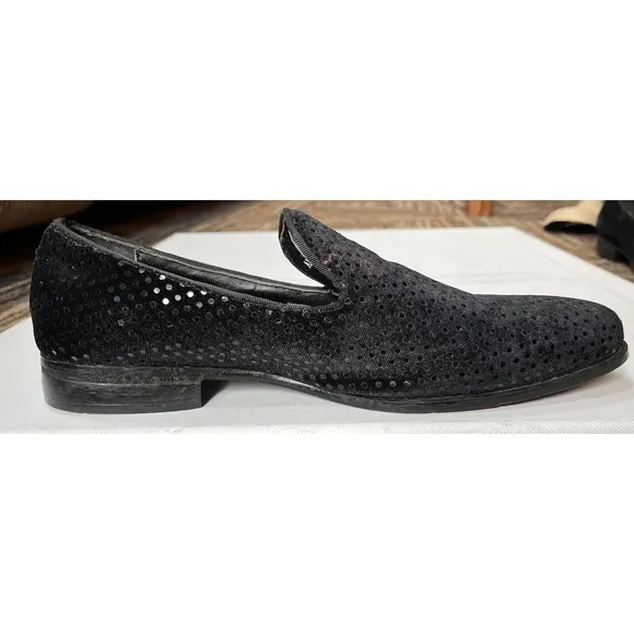 AFTER MIDNIGHT AM Mens 6786 Sequin Loafer Slip-On Shoes Smoker Formal‎ Size 10