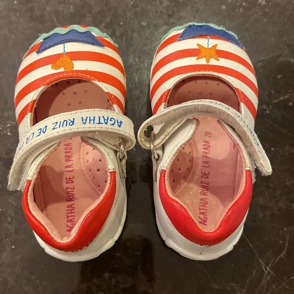 Agatha Ruiz De LA Prada Toddler Shoes 20/5-5.5US Mary Jane Boat Multicolor