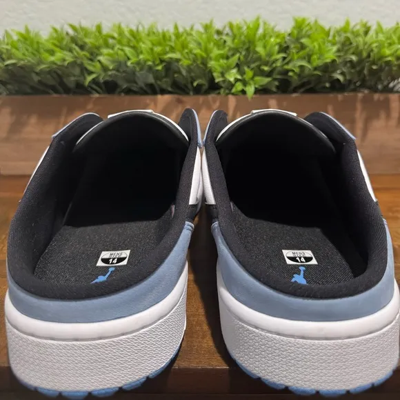 Air Jordan 1 Mule Slip On Leather Golf Shoes University Blue FJ1214-400 Size 14