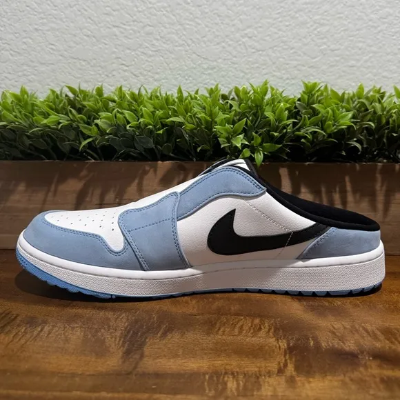 Air Jordan 1 Mule Slip On Leather Golf Shoes University Blue FJ1214-400 Size 14