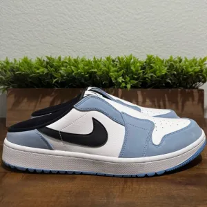 Air Jordan 1 Mule Slip On Leather Golf Shoes University Blue FJ1214-400 Size 14
