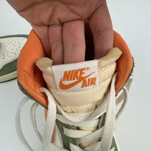 Air Jordan 1 Retro OG High Craft Celadon Mens 12.5 Sneakers Shoes Green Orange