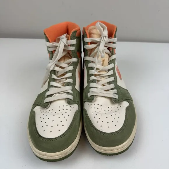 Air Jordan 1 Retro OG High Craft Celadon Mens 12.5 Sneakers Shoes Green Orange