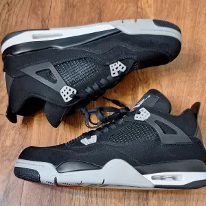 Air Jordan 4 Retro &quot;Black Canvas&quot; Athletic Basketball Sneakers 13