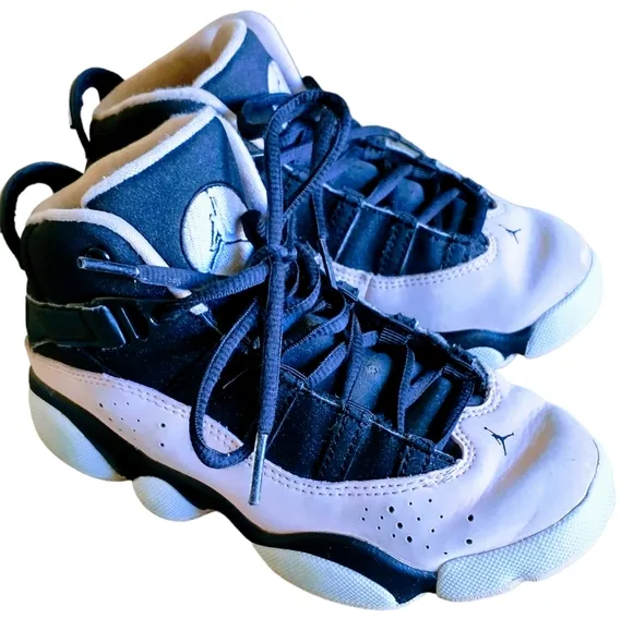 Air Jordan 6 Rings PS Pink and Black   Shoes