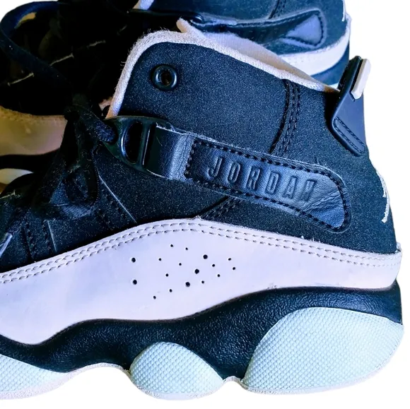 Air Jordan 6 Rings PS Pink and Black   Shoes
