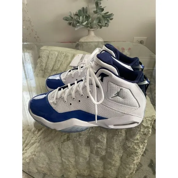 Air Jordan Bloyal Basketball Shoes White/Metallic Silver Mens Size 10