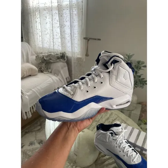 Air Jordan Bloyal Basketball Shoes White/Metallic Silver Mens Size 10
