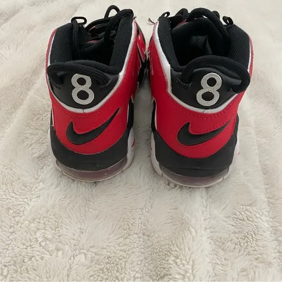 Airmore Uptempo GS Black University Red Sneakers Shoes Size 4Y