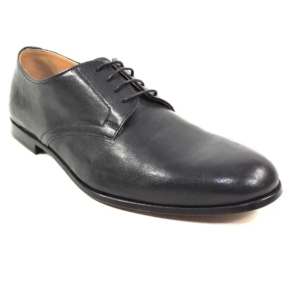 ALBERTO CICCIOLI 🇮🇹 MEN'S BLACK SOFT LEATHER COMFORT DERBY SHOES