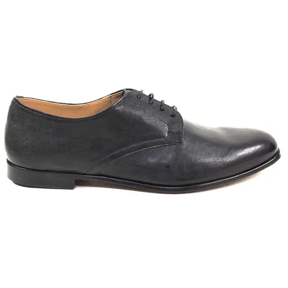 ALBERTO CICCIOLI 🇮🇹 MEN'S BLACK SOFT LEATHER COMFORT DERBY SHOES