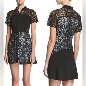 A.L.C. “Jude” Black &amp; White Mini Lace Dress Sz 2 Sophisticated Flirty &amp; Feminine