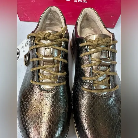 ALEGRIA Comfort Walking Shoes Metallic Animal PrintLeather Women's NWT
