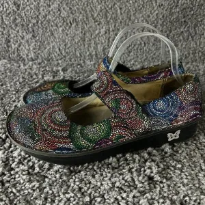 Alegria Paloma Mary Jane Womens 11.5 Nappa Leather Multicolor Clog Shoes