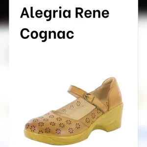 Alegria Rene Maryjanes cognac colored shoes