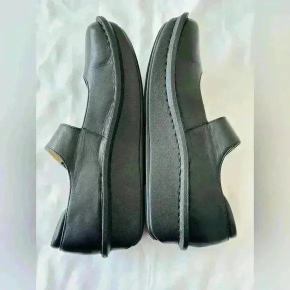 Algeria Paloma Black Napa Mary Jane Shoes Size 39W or US Size 9
