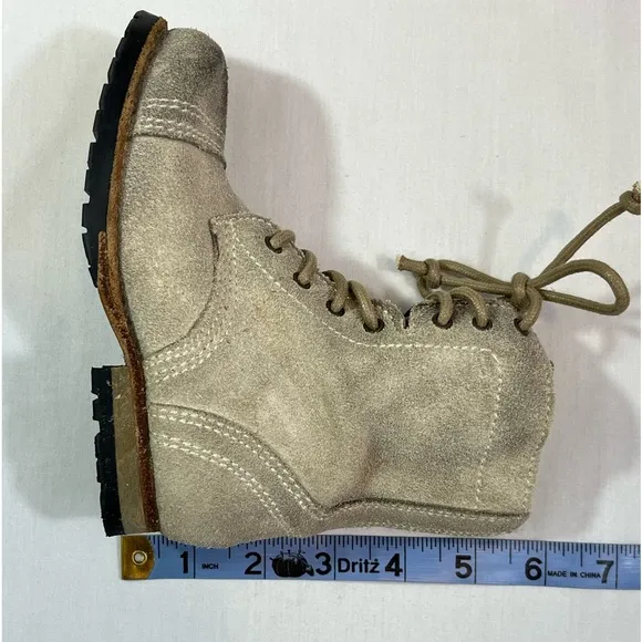 All Saints Spitalfields Jacks Place Moto Combat Boots, Distressed Suede, Size 25