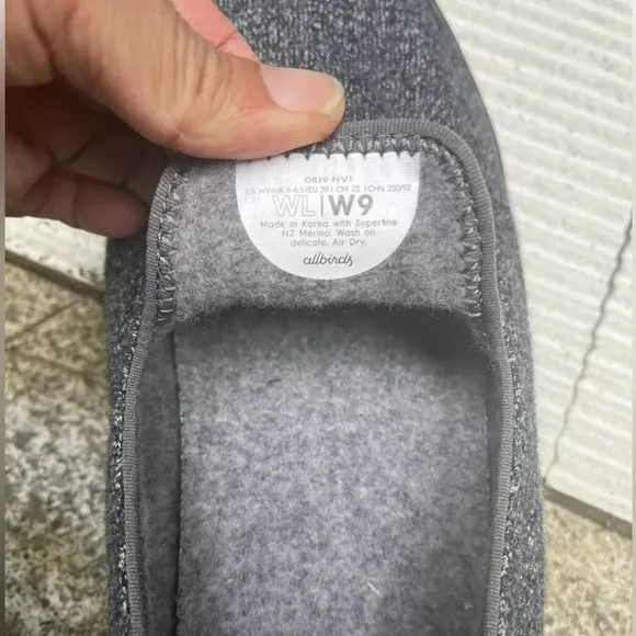 Allbirds Amputee Right Shoe Men’s Wool Loungers Slip On Casual Shoes Gray Size 9