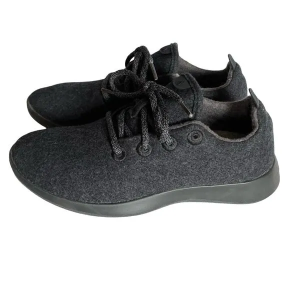 Allbirds Grey Black Merino Wool Runners Size 8