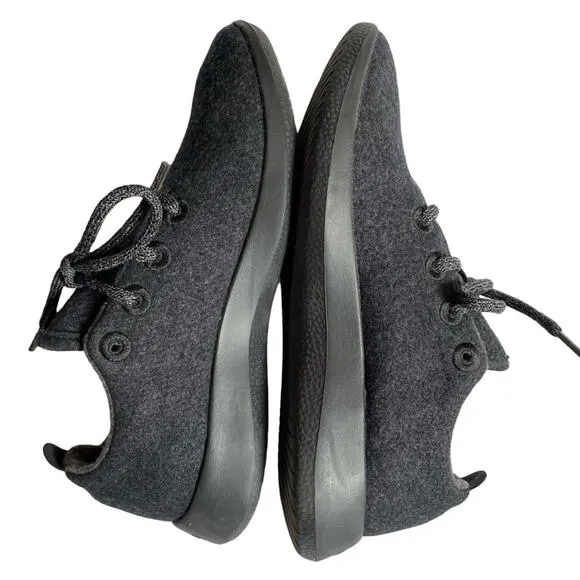 Allbirds Grey Black Merino Wool Runners Size 8