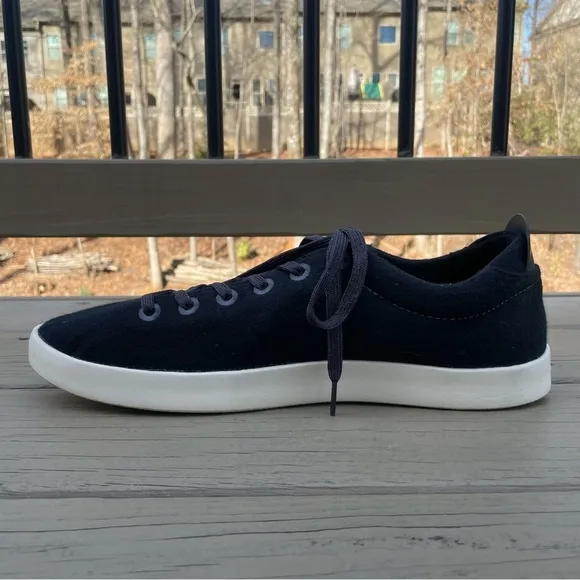 Allbirds Men's Wool Pipers Shoes in True Black (White Sole) size 14