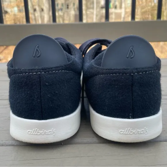 Allbirds Men's Wool Pipers Shoes in True Black (White Sole) size 14