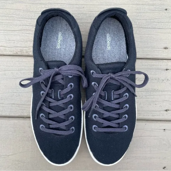 Allbirds Men's Wool Pipers Shoes in True Black (White Sole) size 14