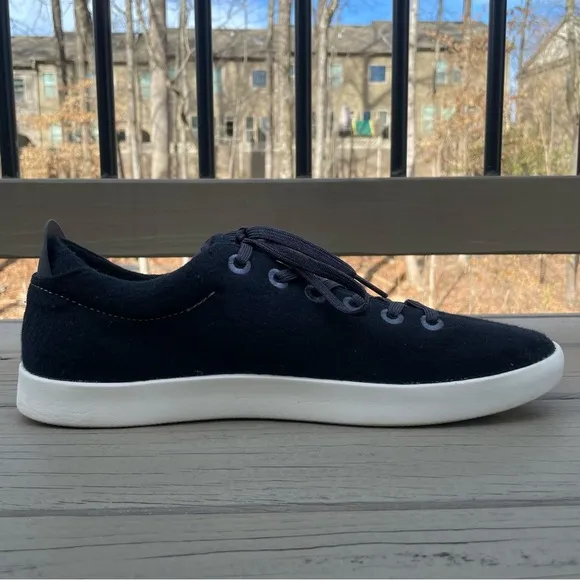 Allbirds Men's Wool Pipers Shoes in True Black (White Sole) size 14