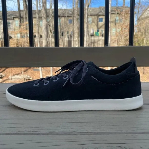 Allbirds Men's Wool Pipers Shoes in True Black (White Sole) size 14