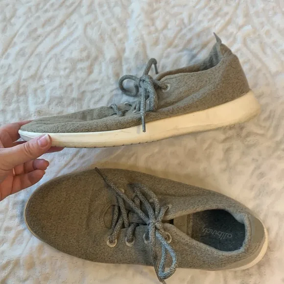 Allbirds Men's Wool Runner Shoes Gray Tan Size 10